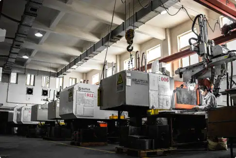 Industrial manufacturing machinery used for production processes in a factory environment.