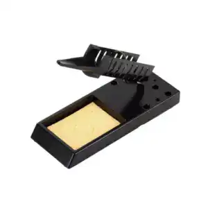 Black chopstick rest with sponge holder for clean and organized table setting, ideal for Asian cuisine dining.