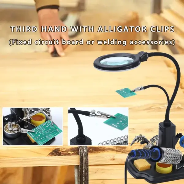 Magnifying Glass Soldering Project Holder