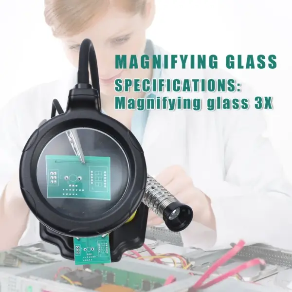 Magnifying Glass Soldering Project Holder