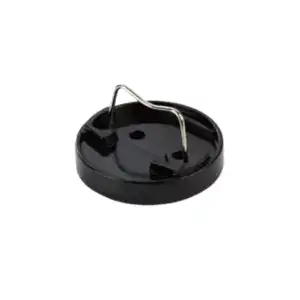 Black magnetic base with metal hook for securing electronic components or circuit boards during assembly or testing. Compact and durable design for professional use.