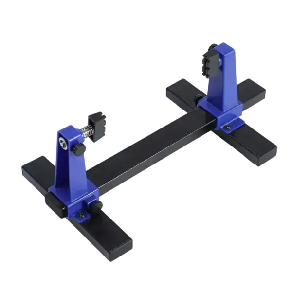 High-quality circuit board clamp designed for secure holding during electronic testing, soldering, and assembly processes. Ideal for precise and stable positioning of circuit boards in professional an.