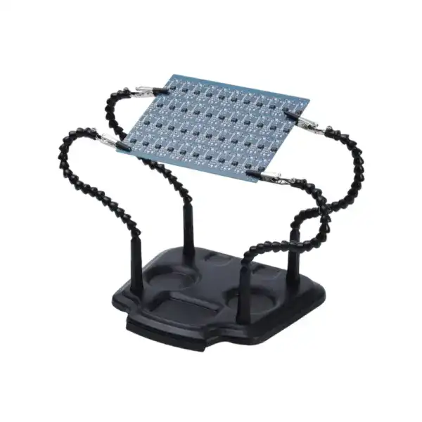 High-quality soldering helping hand with adjustable arms for precise electronic work.