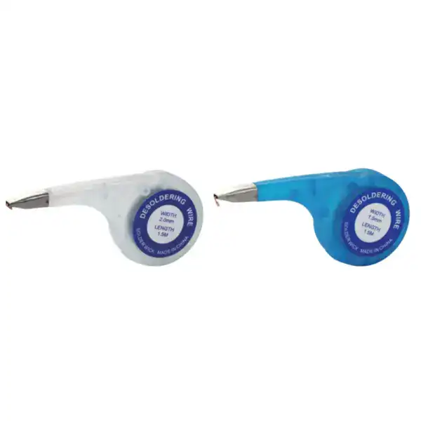 Desoldering wick and pump for efficient solder removal, ideal for electronics repair and PCB work. High-quality tools from Zhongdi for precise soldering and desoldering tasks.