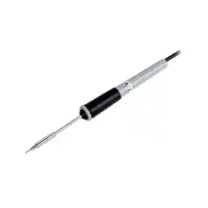Electric soldering iron for precise electronic repairs and soldering tasks. Compact design with adjustable temperature control, ideal for DIY electronics, circuit board work, and small soldering proje.