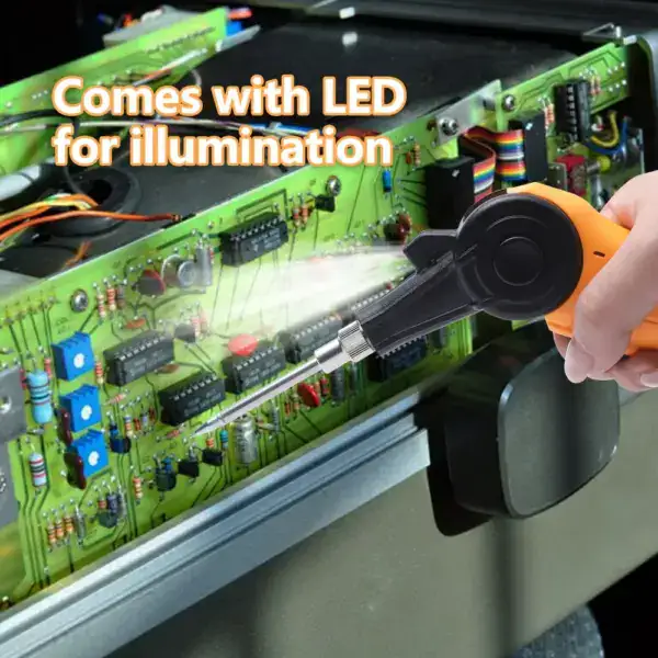 Cordless Rechargeable Soldering Iron with LED light for precise electronic repairs.