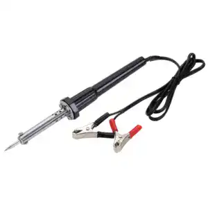 High-quality soldering iron with adjustable temperature control and insulated handle for precise electronic soldering tasks. Ideal for DIY projects, repairs, and professional electronics work.