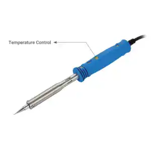 High-quality resistance soldering iron with adjustable temperature control for precise soldering tasks in electronics and circuit board assembly.