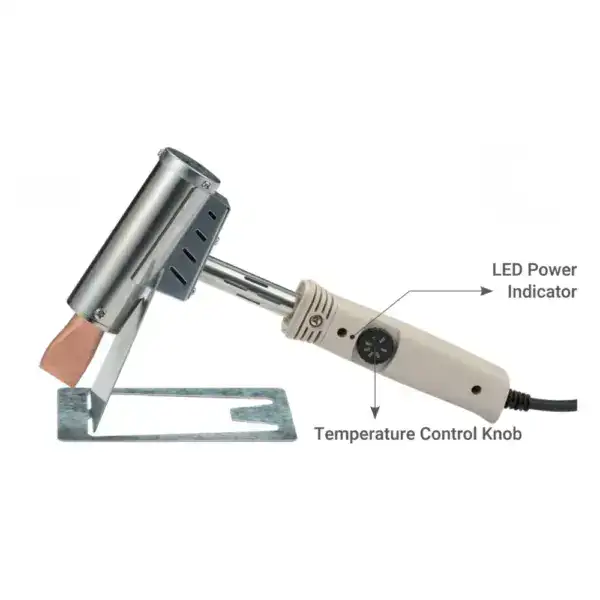 High-Temperature Soldering Iron with LED Power Indicator and Temperature Control.