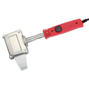High-precision adjustable temperature soldering iron with ergonomic handle and digital control for electronics repair and soldering tasks.