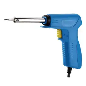 High-Temperature 100W Soldering Gun with Blue Handle.