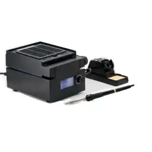 High-quality 3-in-1 soldering station for precise soldering, hot air rework, and temperature control. Ideal for electronics repair and DIY projects, offering versatility and efficiency.