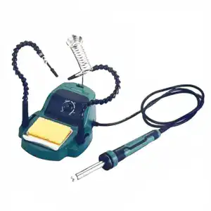 High-precision c245 soldering station with adjustable temperature control and flexible arm for detailed electronic soldering tasks.