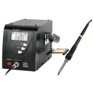 High-Precision Soldering Station with Digital Display and Iron.