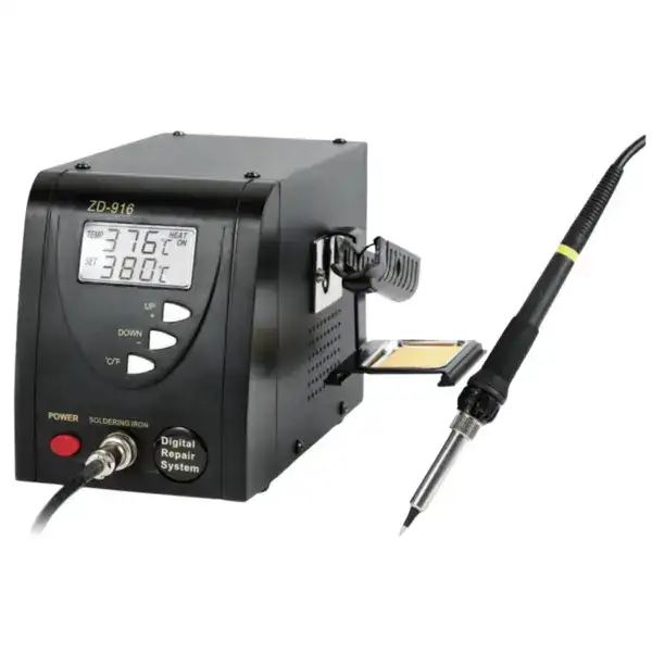 High-Precision Soldering Station with Digital Display and Iron.