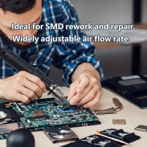 High-Precision Hot Air Soldering Station for Electronics Repair.