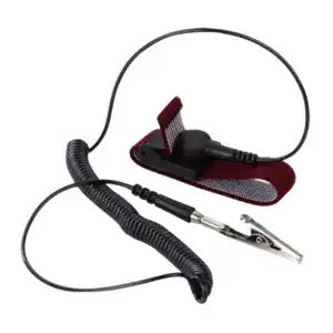 Anti-static ESD wrist strap for electronics safety and grounding.